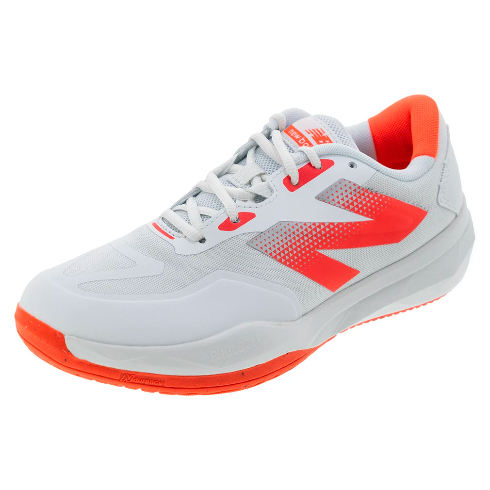 Women's FuelCell 796v4 2E Width Court Shoes White and Urgent Red