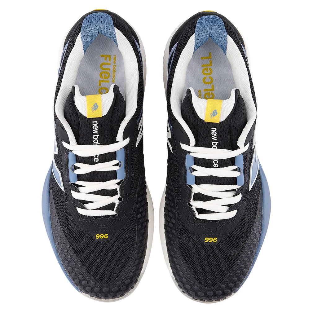 Women's FuelCell 996v6 D Width Court Shoes Black and Blue Gemstone