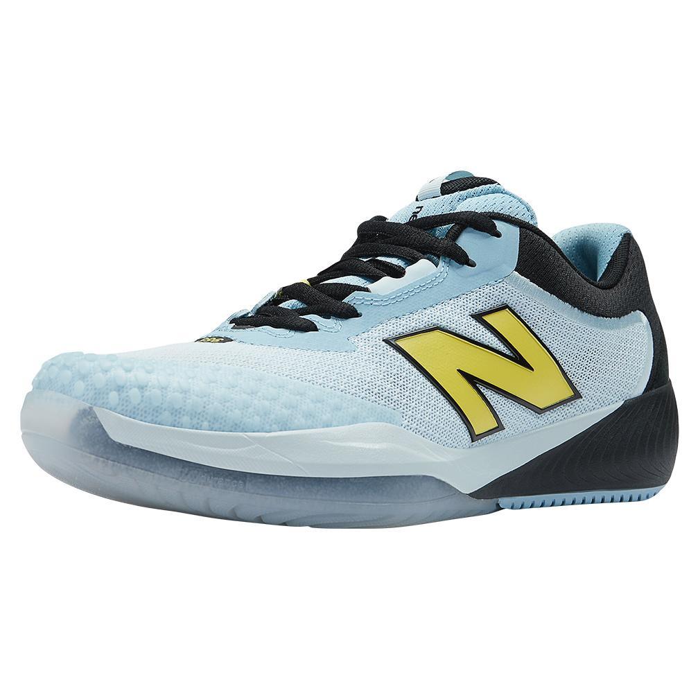 Women's FuelCell 996v6 B Width Court Shoes Quarry Blue and Black