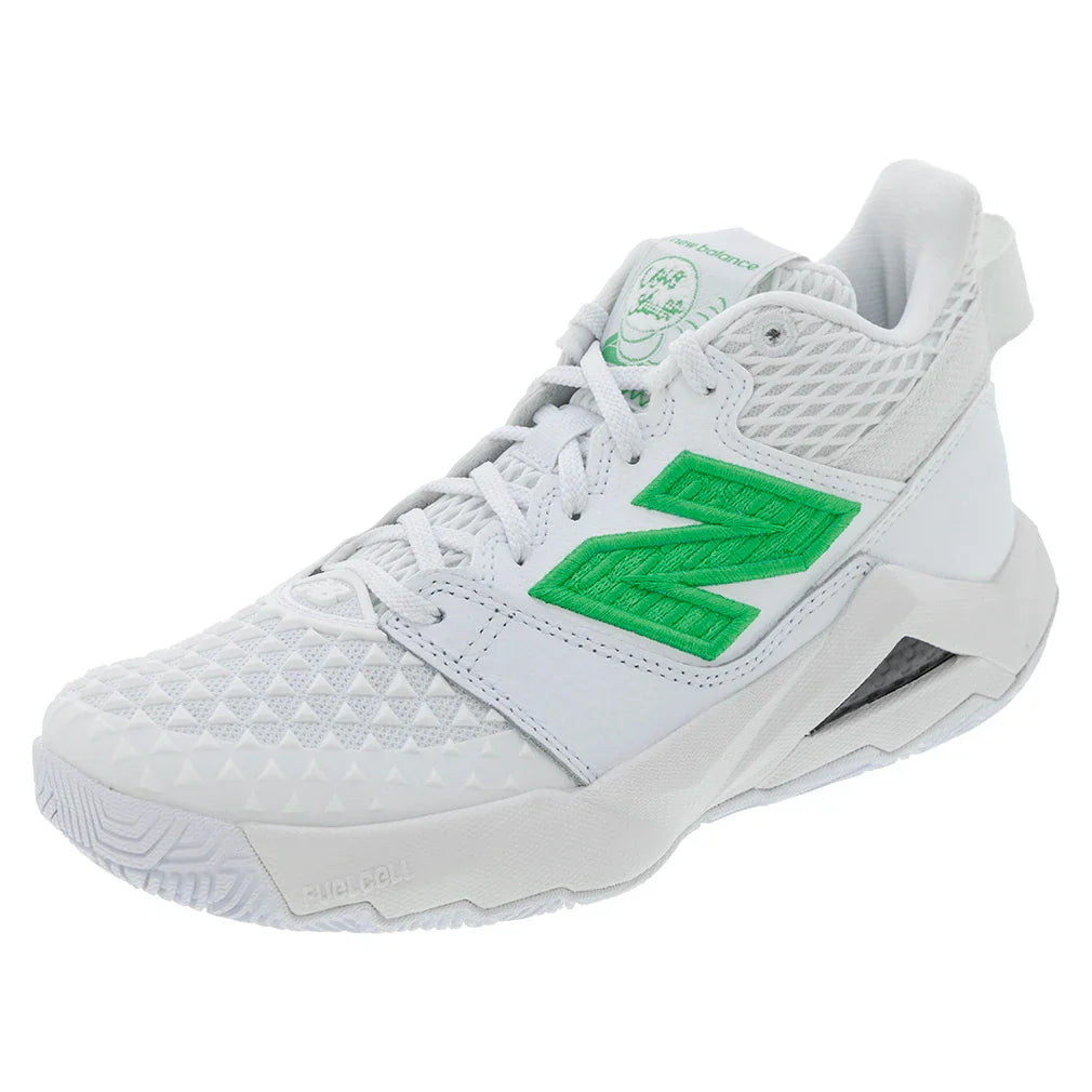 Women's Coco CG2 D Width Court Shoes White and Green Apple