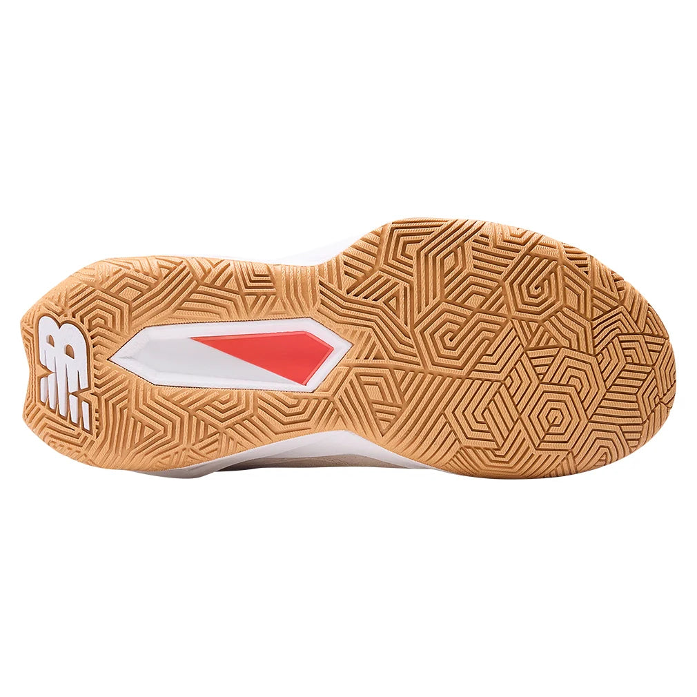 Women`s Coco Delray D Width Shoes Bisque and Urgent Red