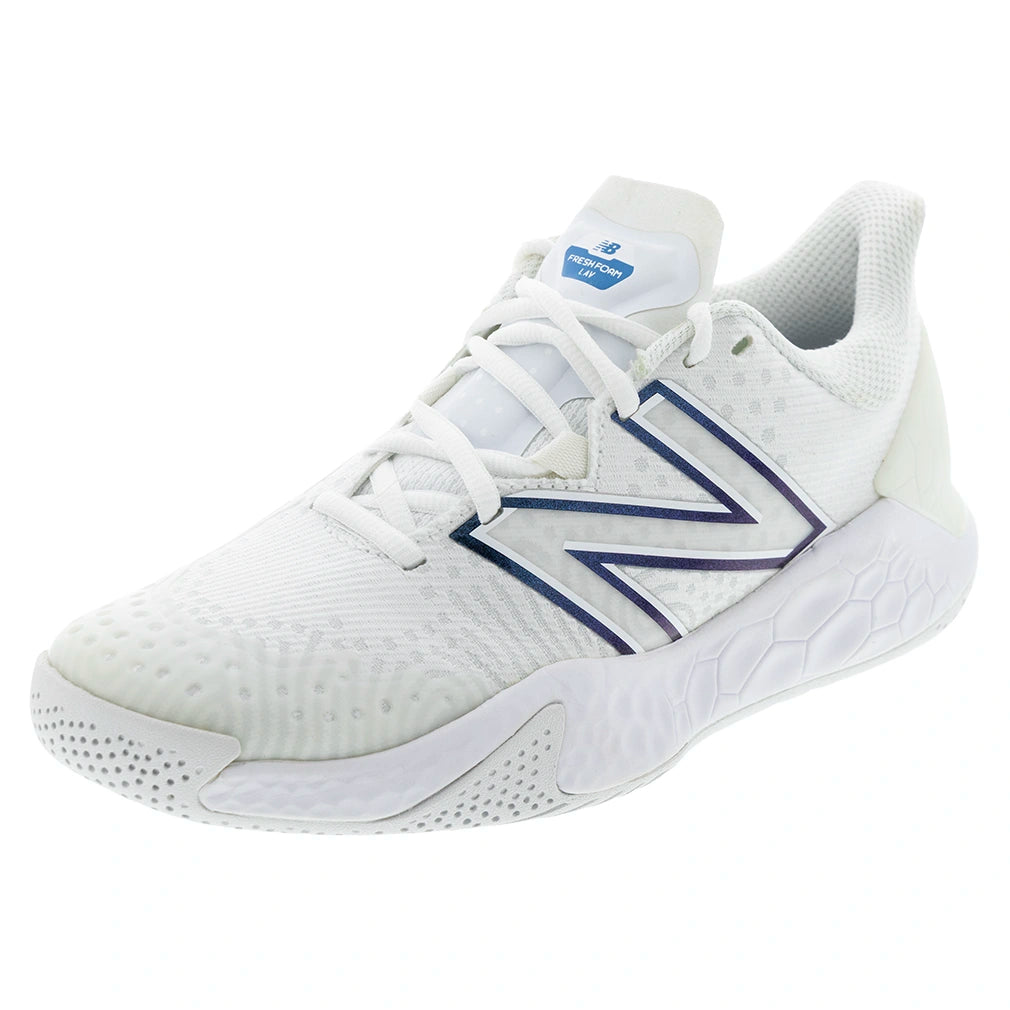Women's Fresh Foam Lav V2 D Width Court Shoes White and Laser Blue