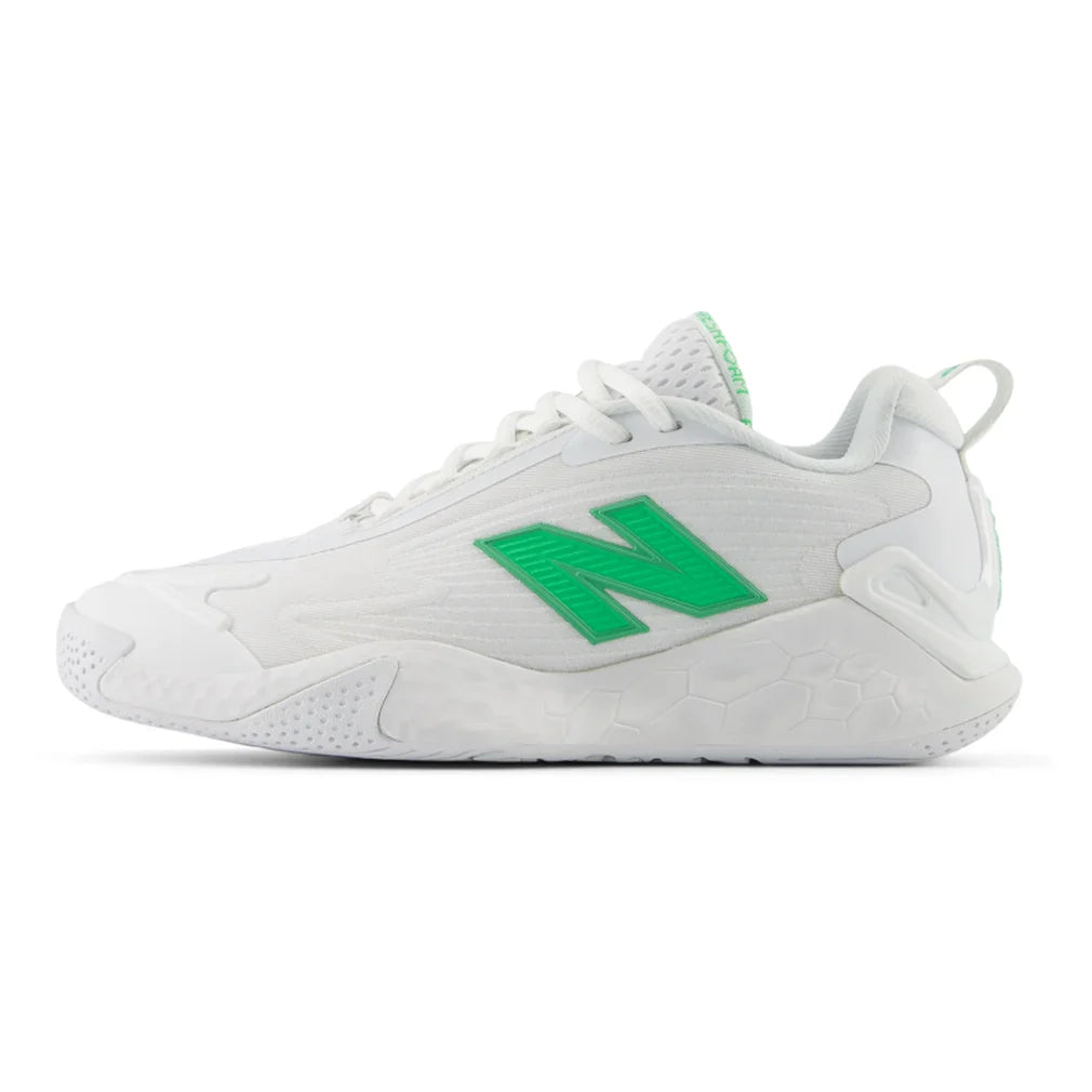 Women's Fresh Foam X CT-Rally B Width Court Shoes White and Green Apple