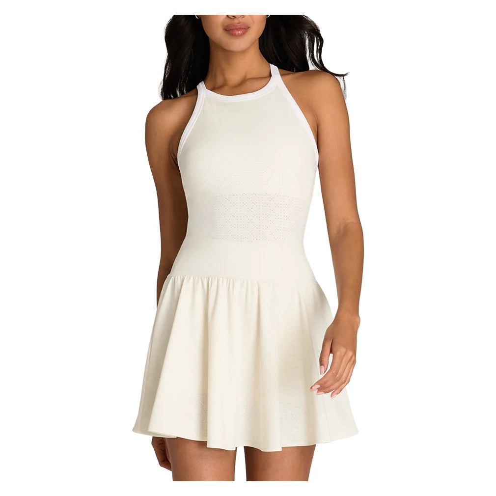Women's On the Daily Perforated Dress Sandrift, Wilson, Sandrift, Pickleball Express, WE00194W002001-F26-SANDRIFT-1
