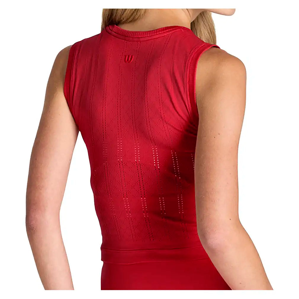 Women's Pro Seamless Pointelle Tank Varsity Red