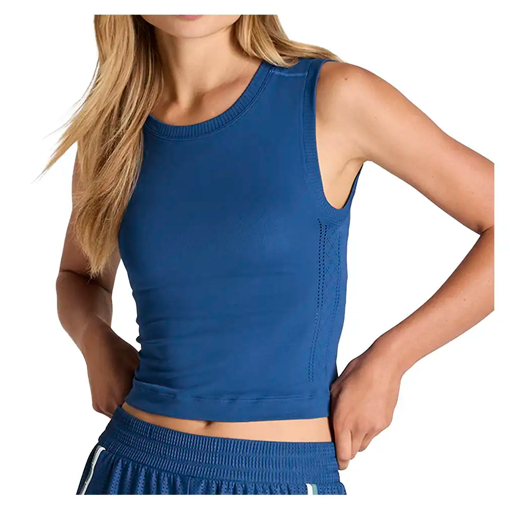 Women's Pro Seamless Pointelle Tank Blue Quartz