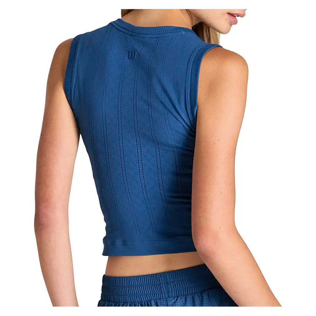 Women's Pro Seamless Pointelle Tank Blue Quartz