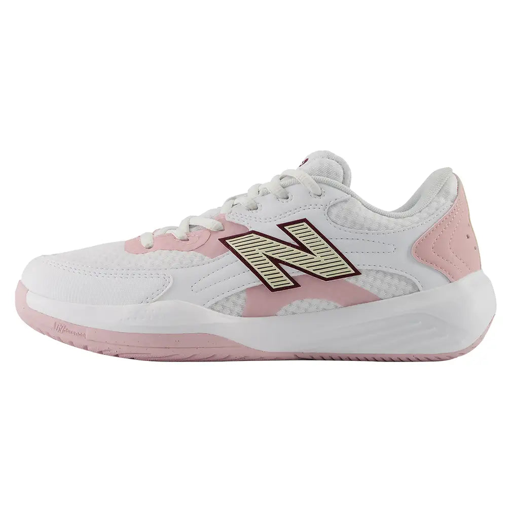 Women's 696v7 D Width Shoes White and Pink Chalk