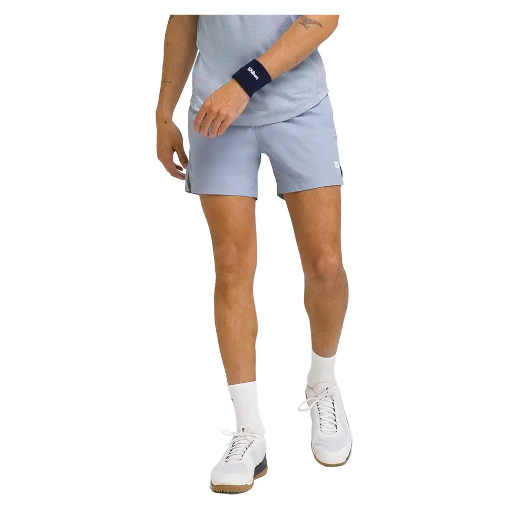 Men's Volley Unlined 6 Inch Tennis Short Blue Fog
