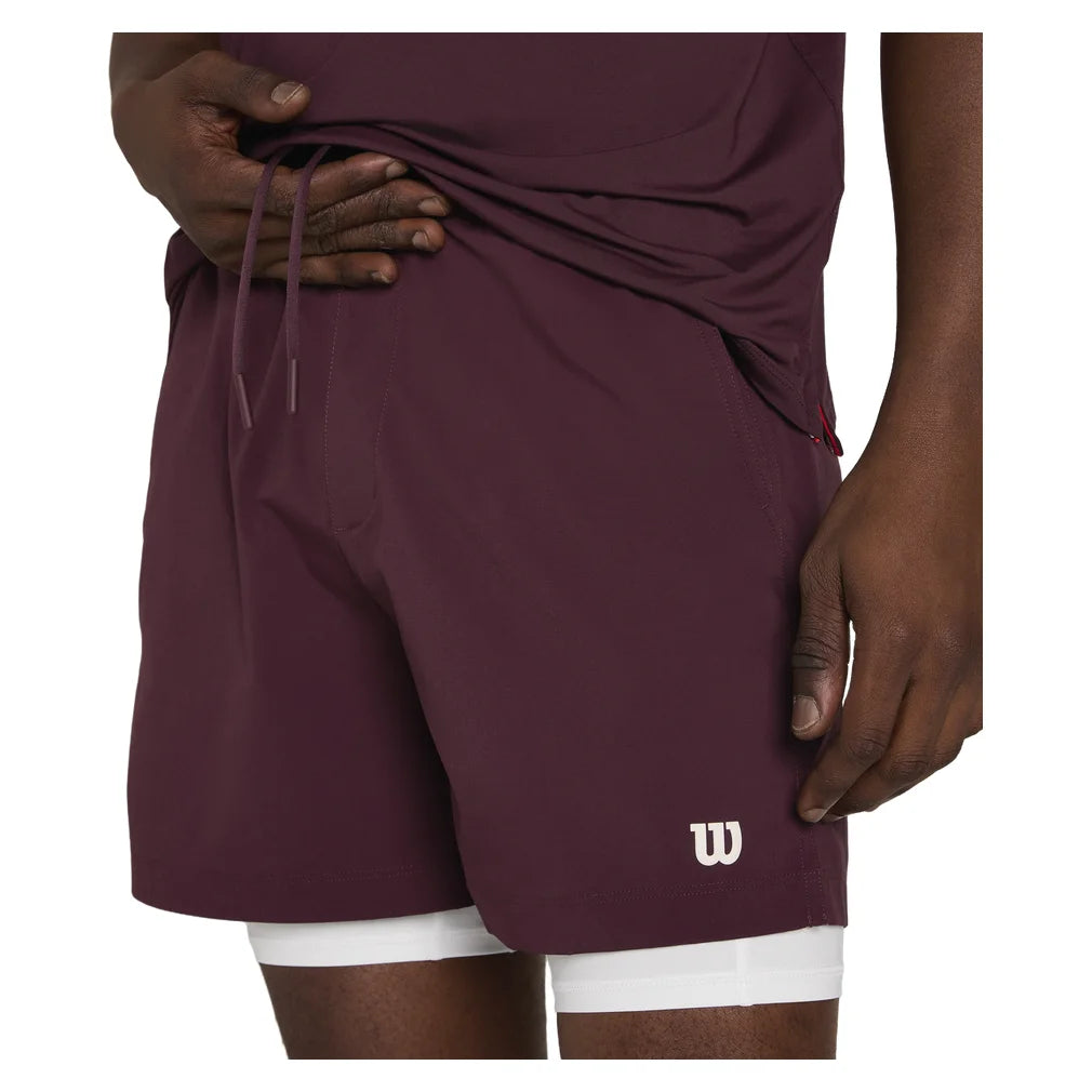 Men's Volley 6 Inch Unlined Short Fig, Wilson, Fig, Pickleball Express, WM00008R043001-F26-FIG-1