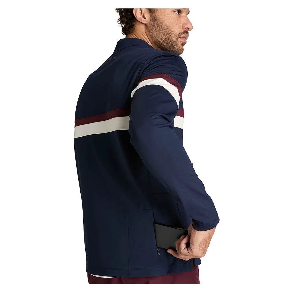 Men's Elevate Performance Half-Zip Tennis Top Classic Navy-Apparel-Wilson-, [current_file_name-Tennis Express