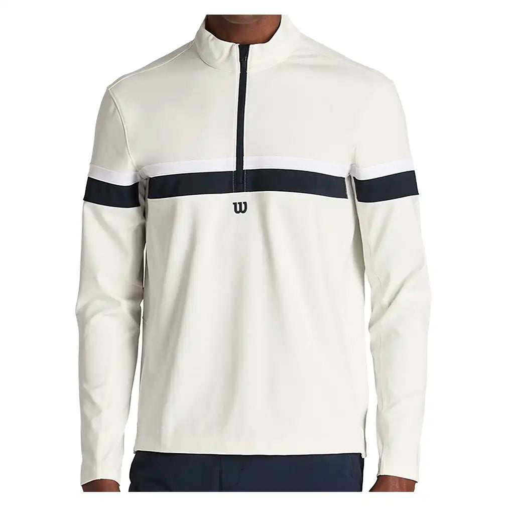 Men's Elevate Performance Half-Zip Sandrift and Classic Navy