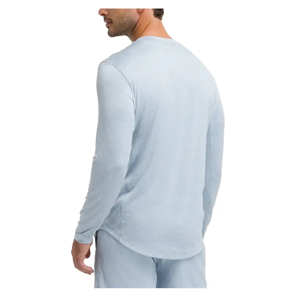 Men's Everyday Performance Long Sleeve Tennis Tee Blue Fog