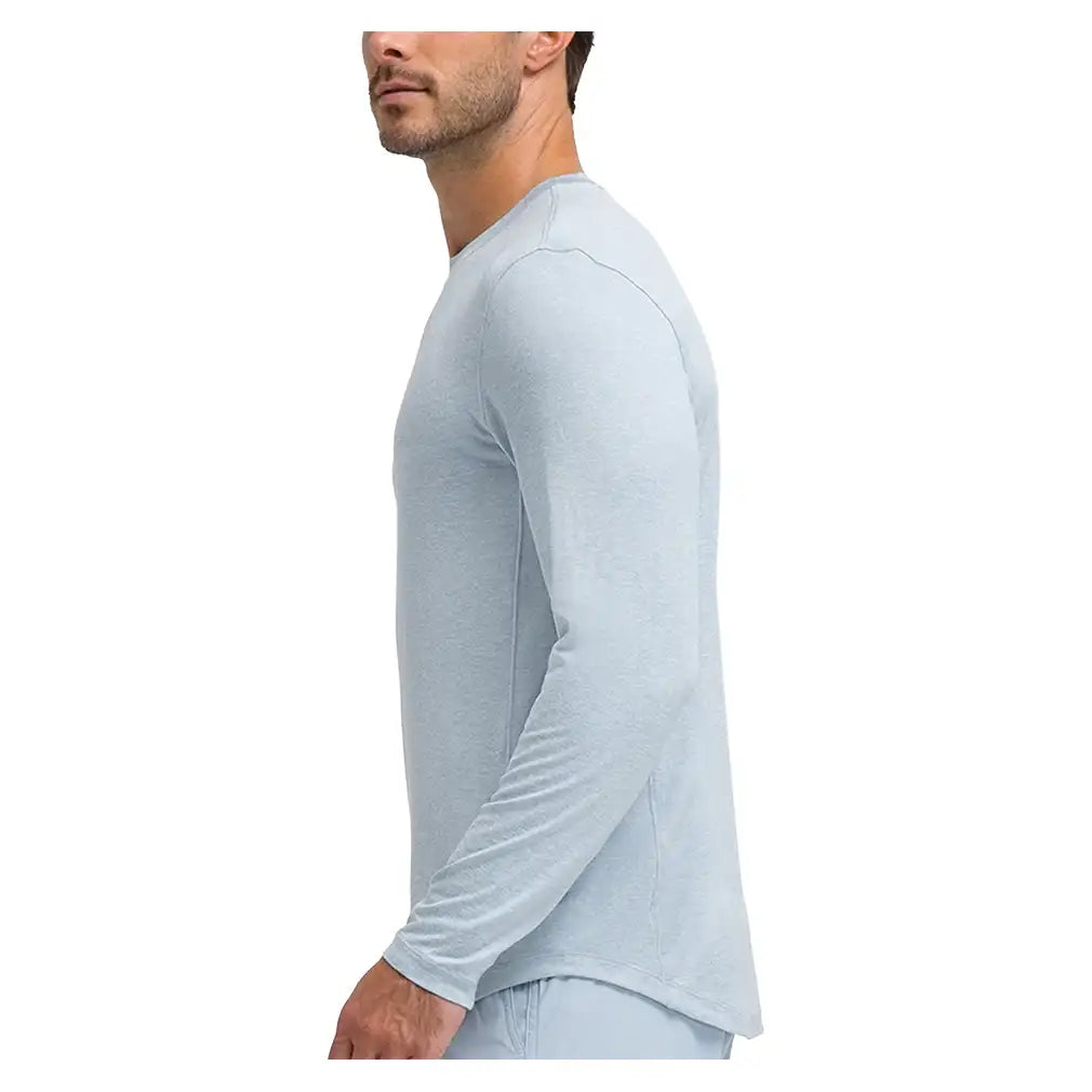 Men's Everyday Performance Long Sleeve Tennis Tee Blue Fog