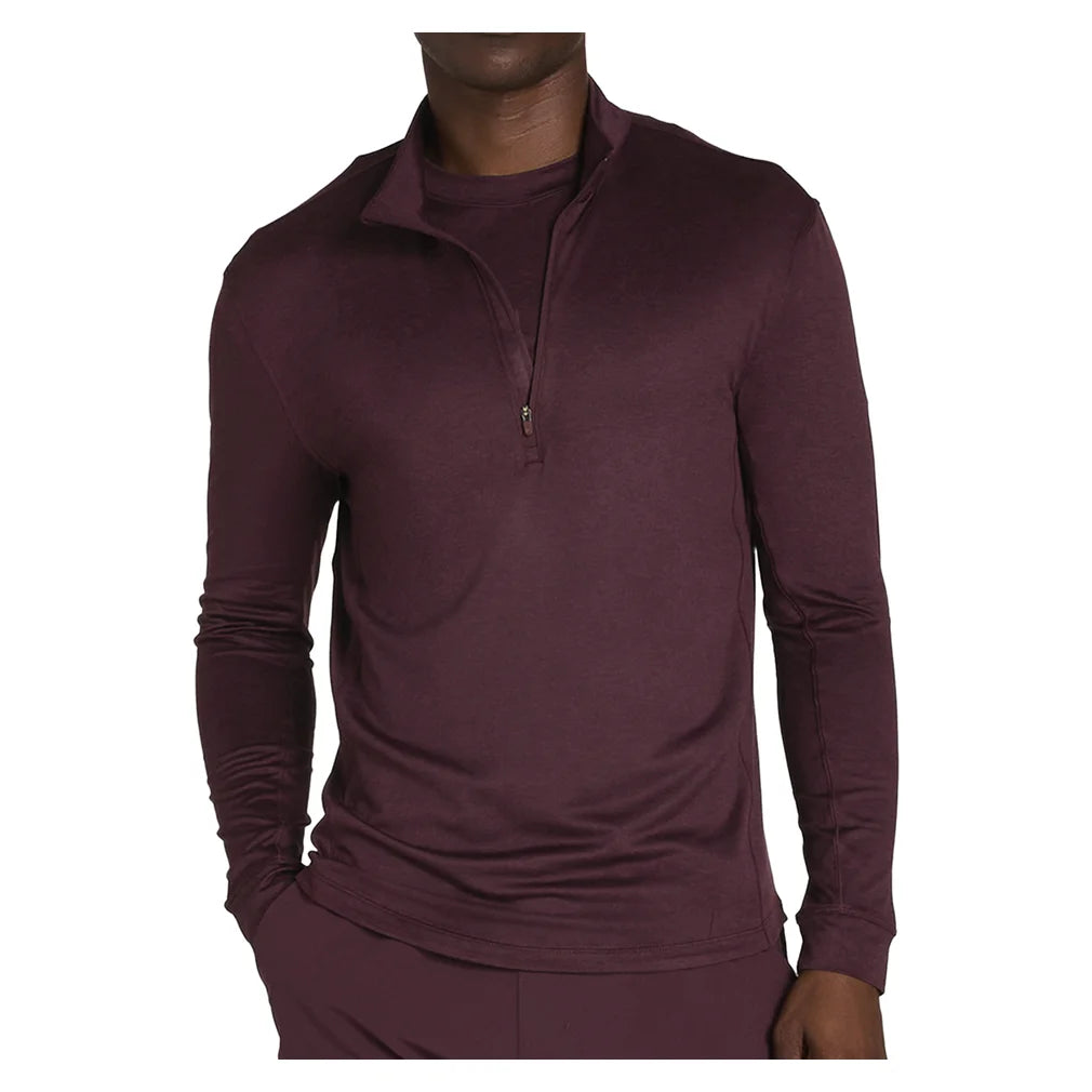 Men's Everyday Performance Half-Zip Fig, Wilson, Fig, Pickleball Express, WM00305R043001-F26-FIG-1