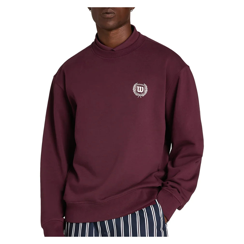 Men's Playstate Crew Sweatshirt Fig, Wilson, Fig, Pickleball Express, WN00049R043001-F26-FIG-1
