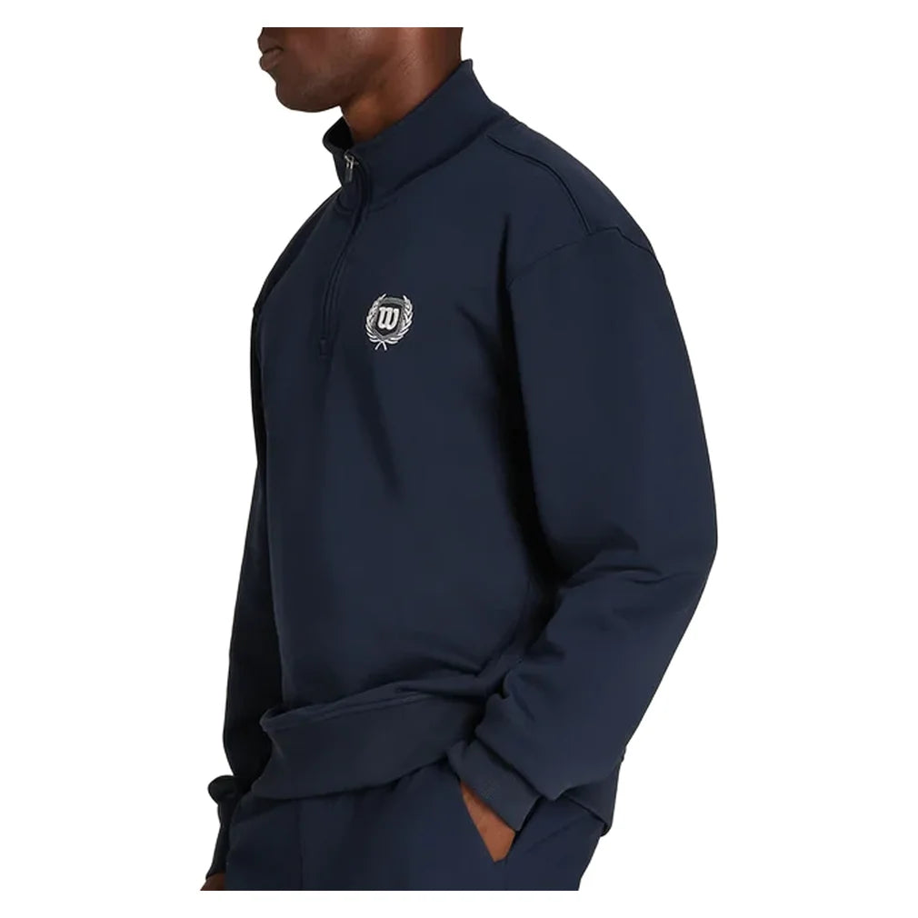 Men's Playstate Half Zip Sweatshirt Classic Navy, Wilson, Pickleball Express, WN00052U001004-F26-8