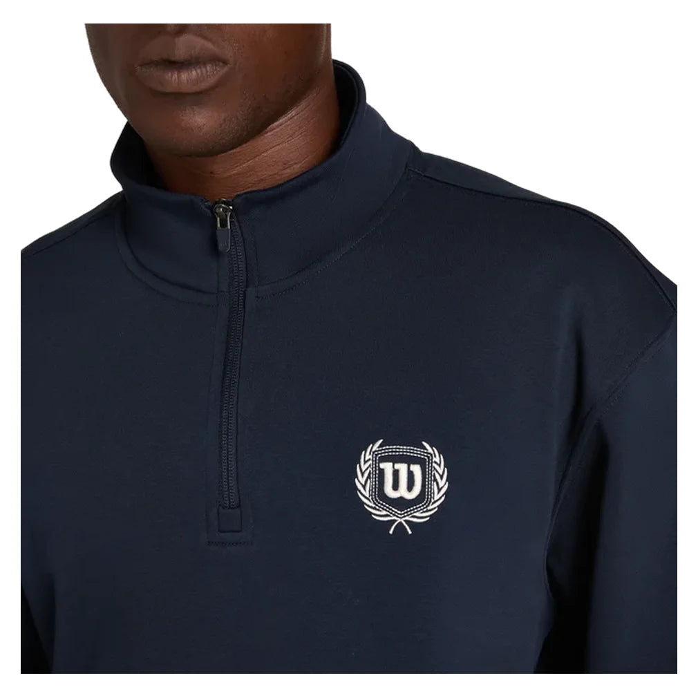 Men's Playstate Half Zip Sweatshirt Classic Navy, Wilson, Pickleball Express, WN00052U001004-F26-9