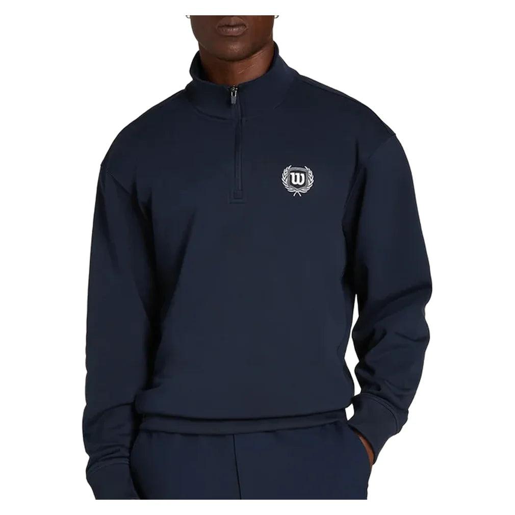 Men's Playstate Half Zip Sweatshirt Classic Navy, Wilson, Classic Navy, Pickleball Express, WN00052U001004-F26-CLASSIC-NAVY-1