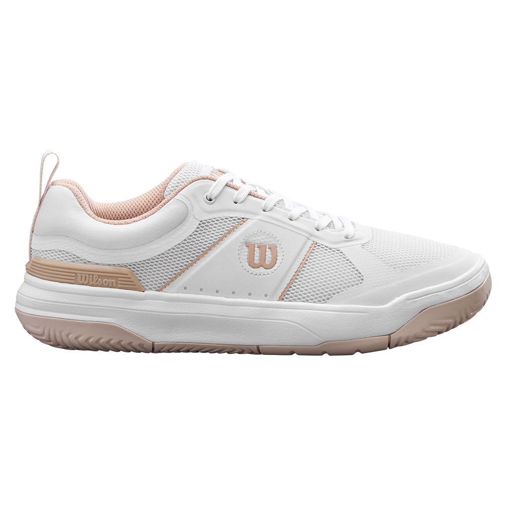 Women's Pickle Pro Pickleball Shoes White and Cameo Rose