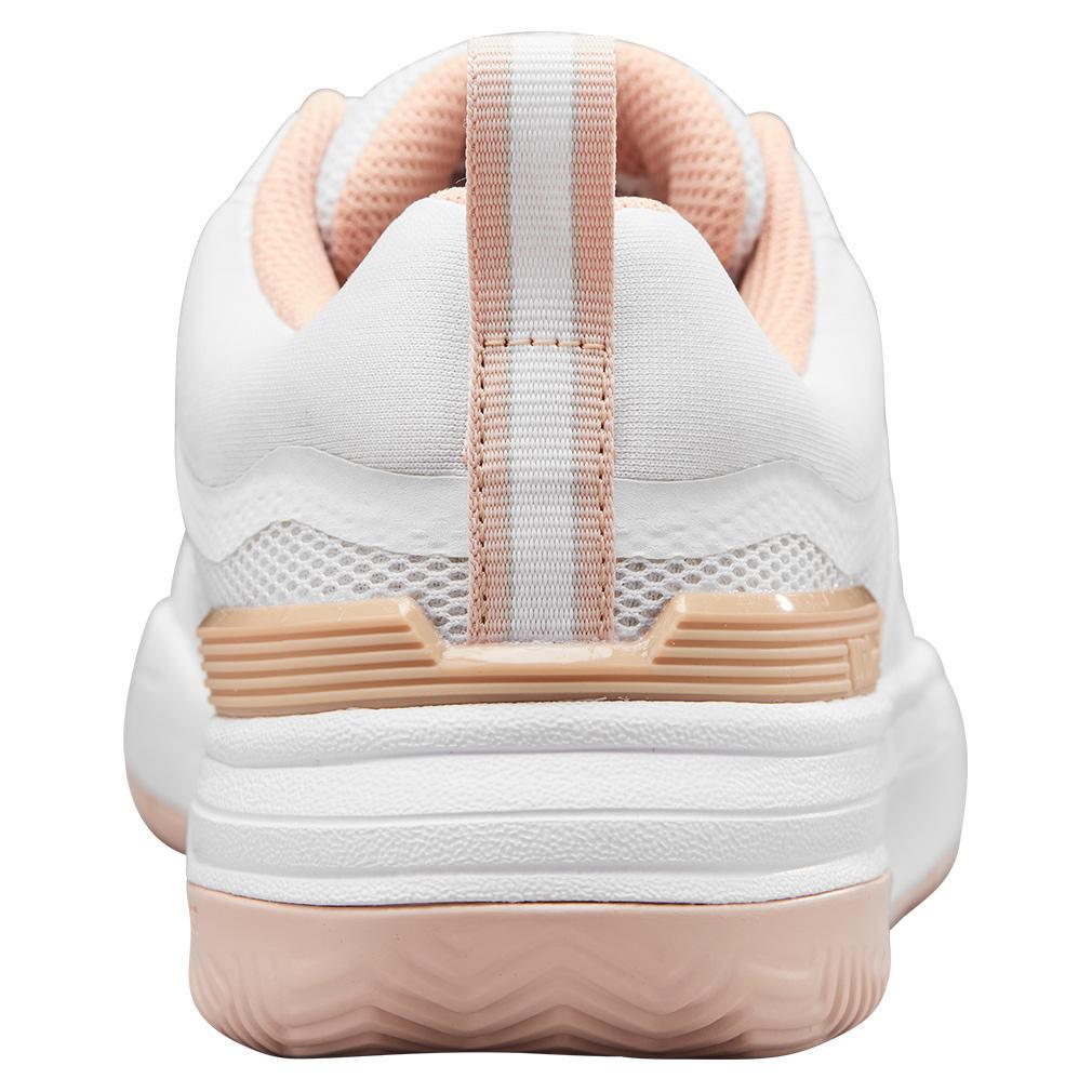 Women's Pickle Pro Pickleball Shoes White and Cameo Rose