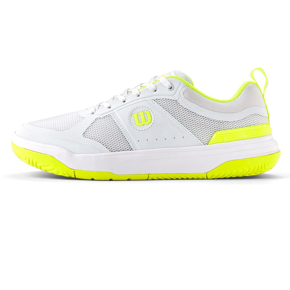 Women's Pickle Pro Pickleball Court Shoes White and Safety Yellow