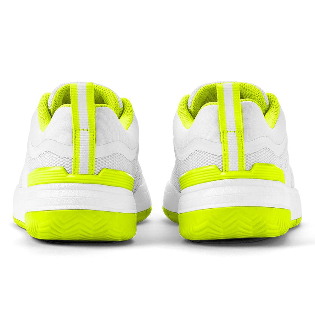 Women's Pickle Pro Pickleball Court Shoes White and Safety Yellow