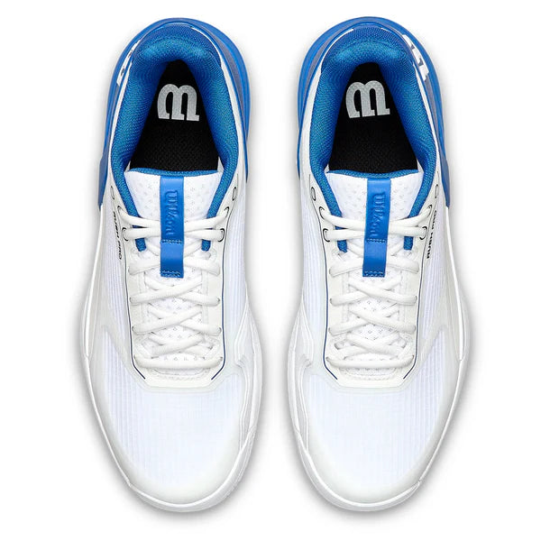 Men's Rush Pro 5 Court Shoes White and Deja Vu Blue