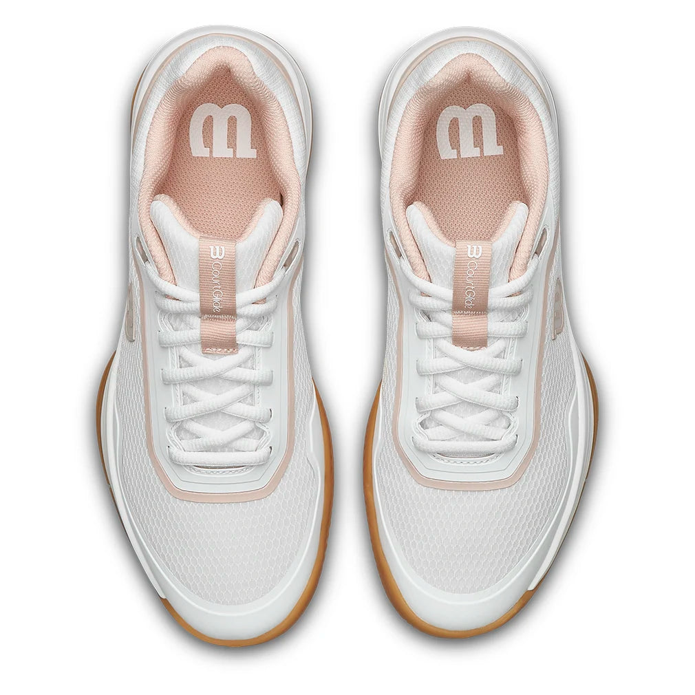 Women's CourtGlide Court Shoes White and Cameo Rose