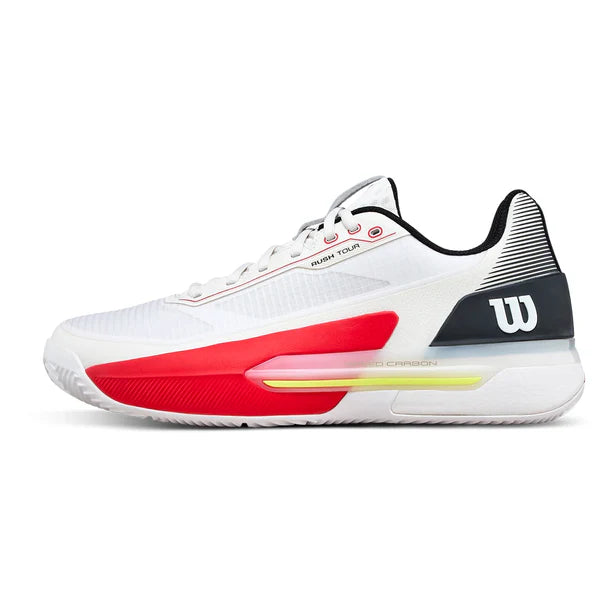 Men's Rush Tour 5 Clay Shoes White and Black
