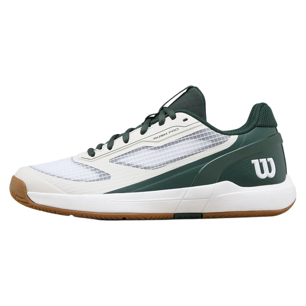 Juniors' RUSH PRO 5 Shoes White and Sycamore, Wilson, Pickleball Express, WRS341490U-F26-1