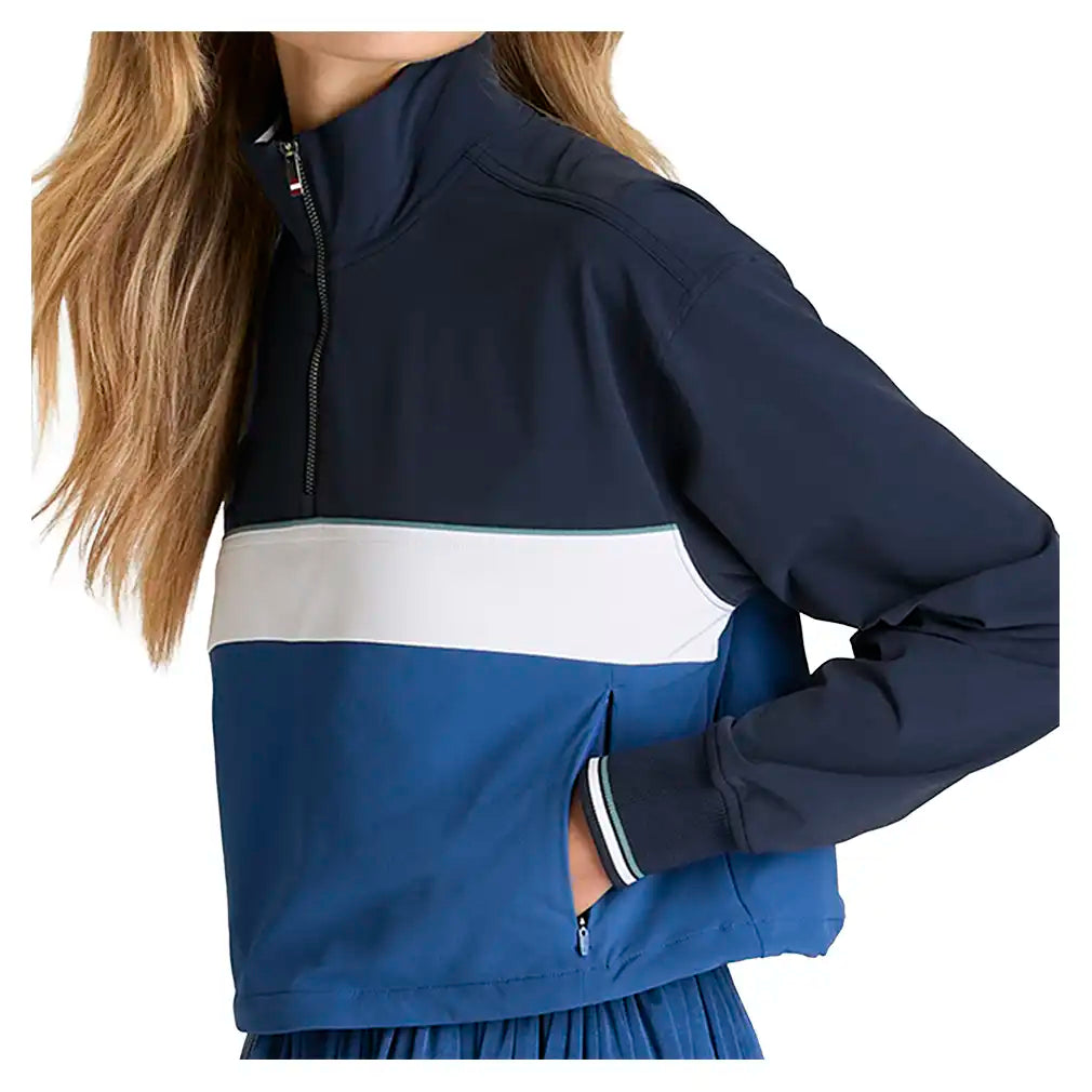 Women's Davenport Woven Popover Classic Navy and Blue Quartz