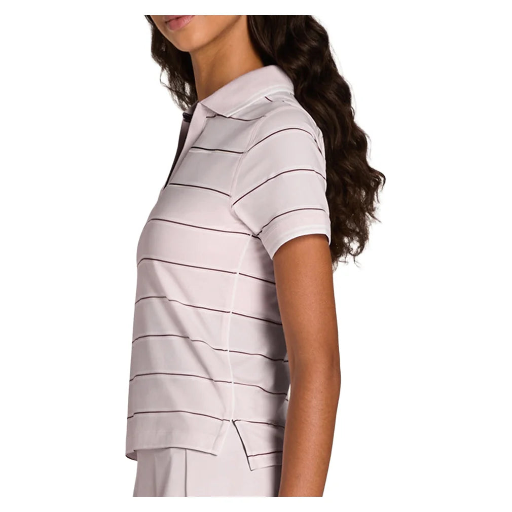 Women's Club Horizontal Stripe Polo Lilac Ash, Wilson, Pickleball Express, WW00306Z044001-F26-2