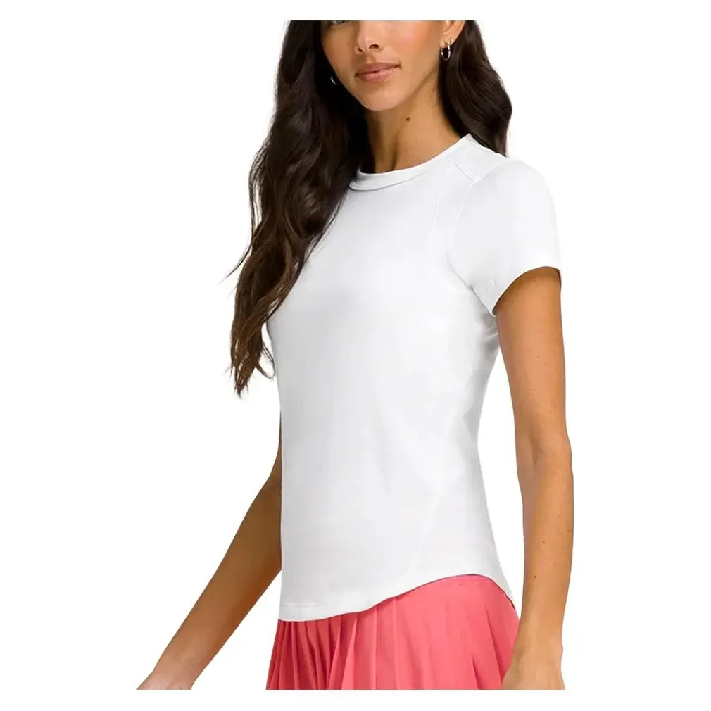 Women's All Day Tennis Tee Bright White-Apparel-Wilson-WW00468511-WTAF25-2-2-[Sku]-Tennis Express