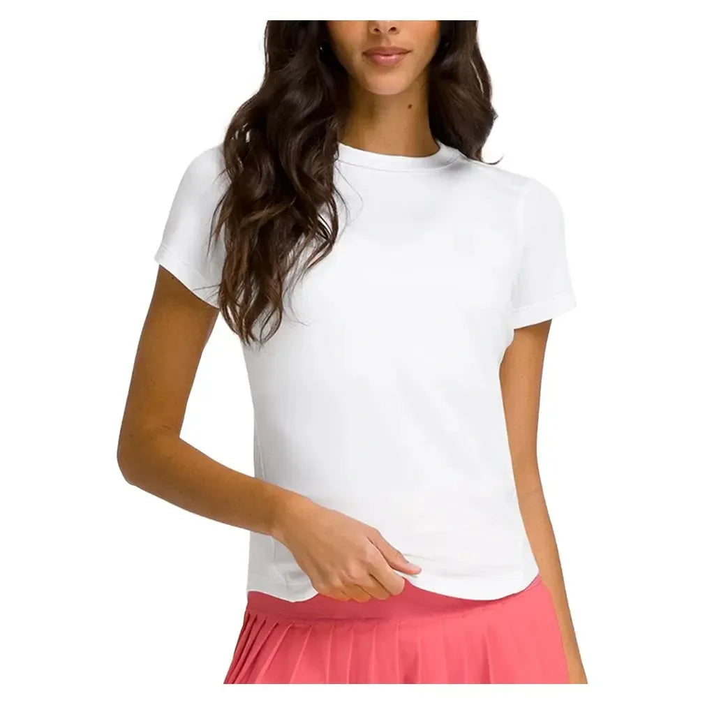 Women's All Day Tennis Tee Bright White-Apparel-Wilson-WW00468511-WTAF25-1-[Sku]-Tennis Express