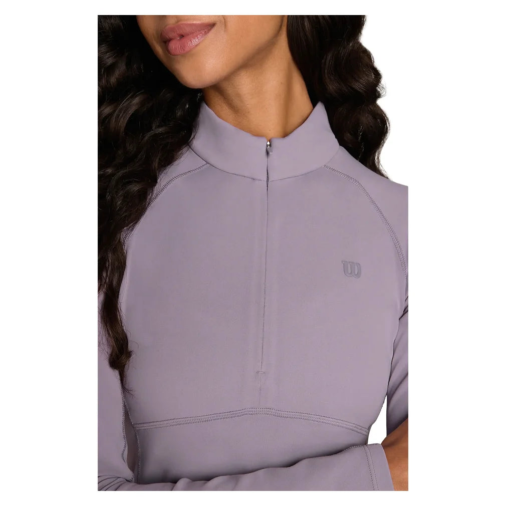 Women's Advantage Half-Zip Purple Ash, Wilson, Pickleball Express, WW00556L019001-F26-3