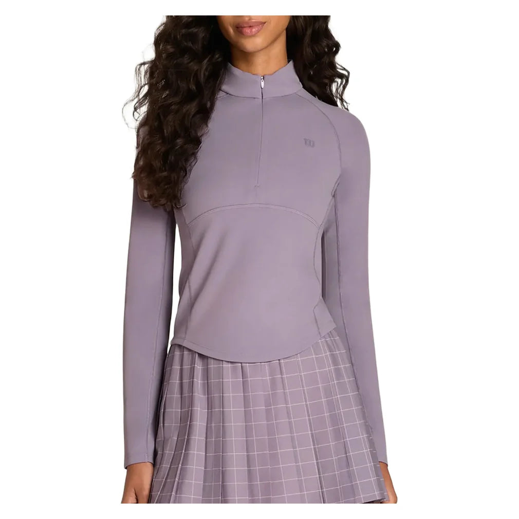 Women's Advantage Half-Zip Purple Ash, Wilson, Purple Ash, Pickleball Express, WW00556L019001-F26-PURPLE-ASH-1