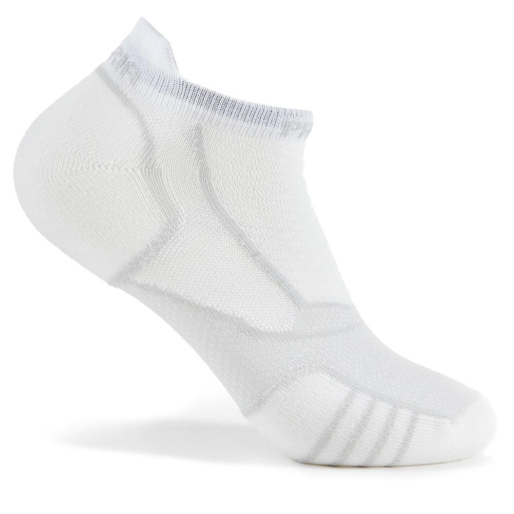 Experia Ultra Light Cushion No Show Tab Socks White